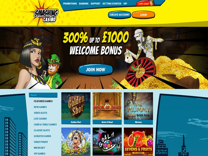 Casino preview image Smashing Casino No Deposit Bonus Codes and Free Spins Promotions